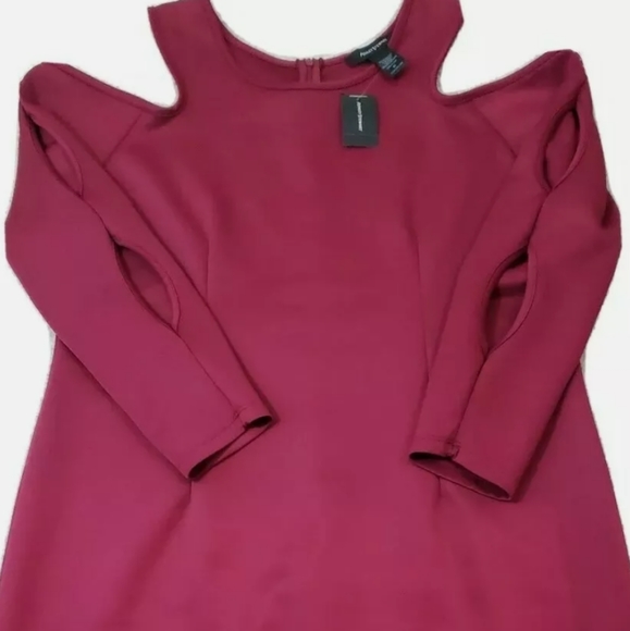 NEW 12 Ashley Stewart Burgundy Cutout Dress - Picture 1 of 8